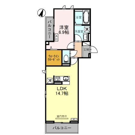 Gloire Court 203号室 間取り