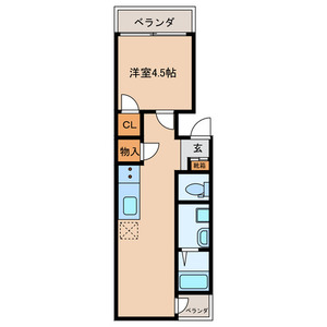 アスパイアーティクス 402号室 間取り