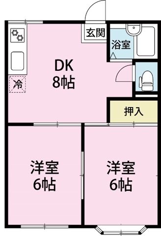エメラルド紺屋ＡＢ  C201号室 間取り