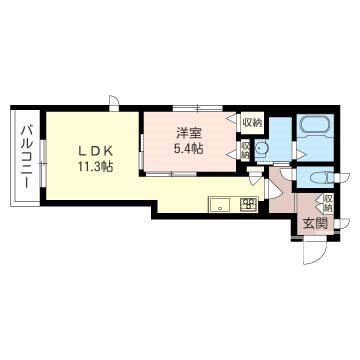 グランプリエ与野 303号室 間取り