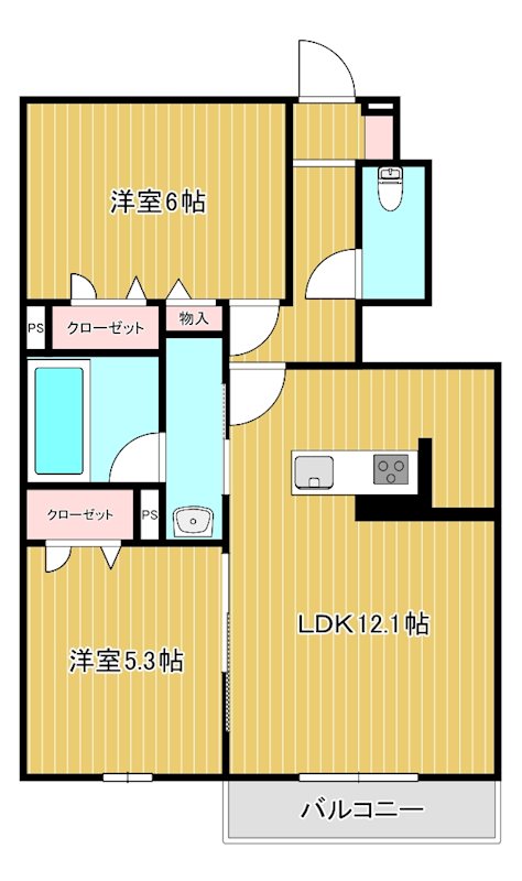 ハイムフリーデ　A 103号室 間取り