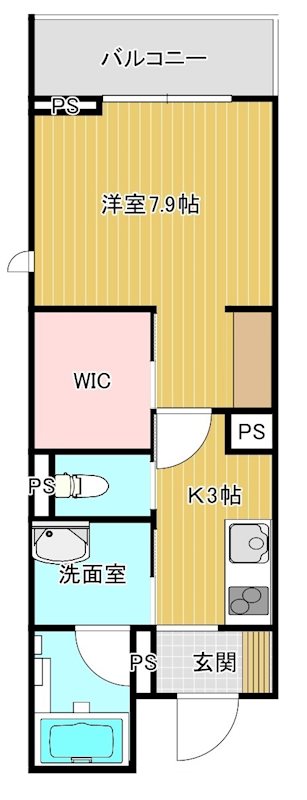 グランレーヴ新都心 305号室 間取り