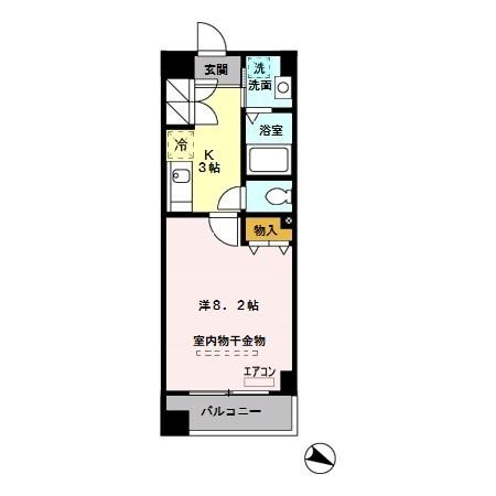 ウィスタリア 708号室 間取り
