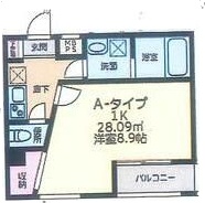 ルフレ桜 401号室 間取り