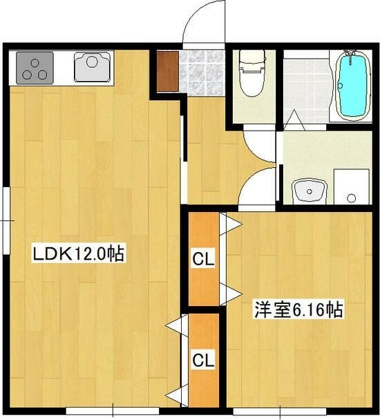 ｅａｓｔ２ 201号室 間取り