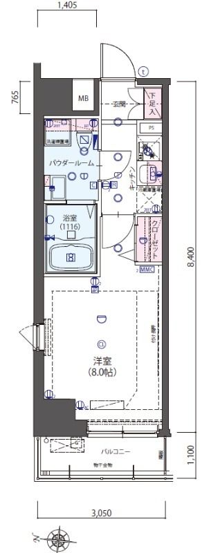 リヴシティ浦和常盤壱番館 205号室 間取り