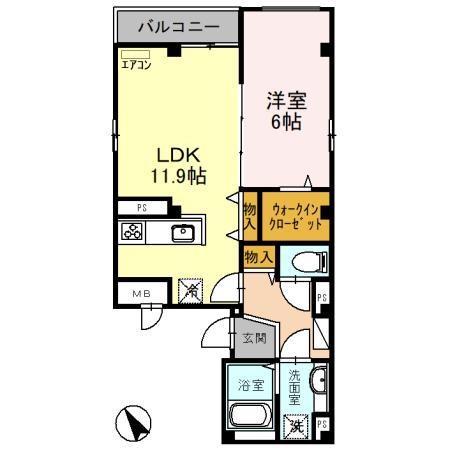 グランメゾン北浦和 401号室 間取り