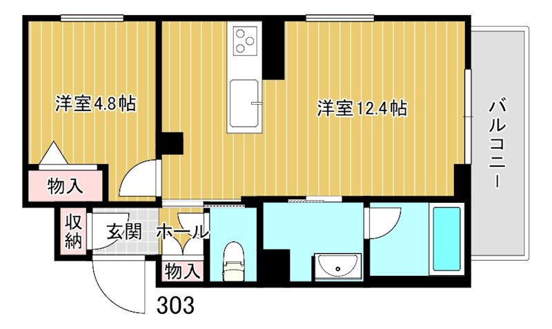 メゾン　ド　ファベル 303号室 間取り