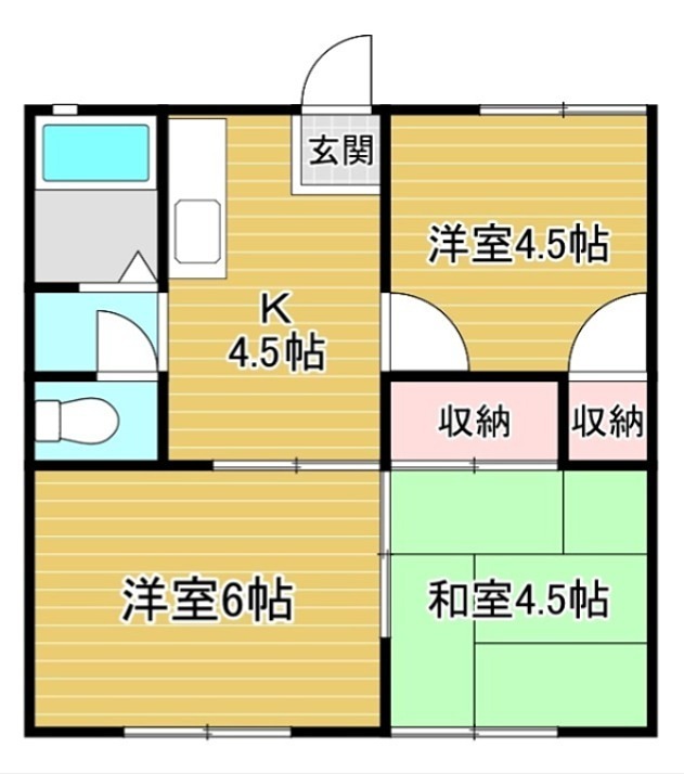波奈コーポ 間取り