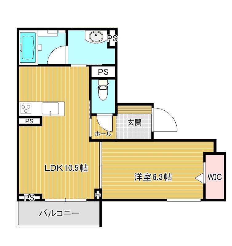 グランレーヴ大宮西 301号室 間取り