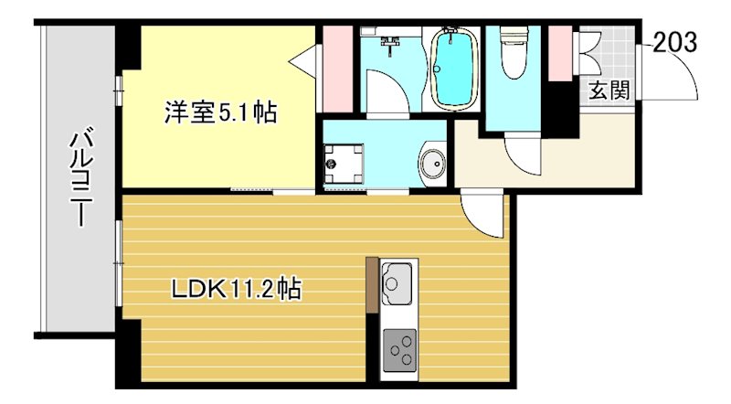 ヴィラ　ヨシダ 203号室 間取り