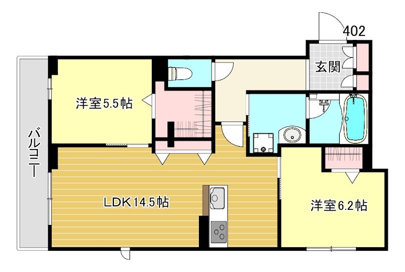 ヴィラ　ヨシダ 402号室 間取り