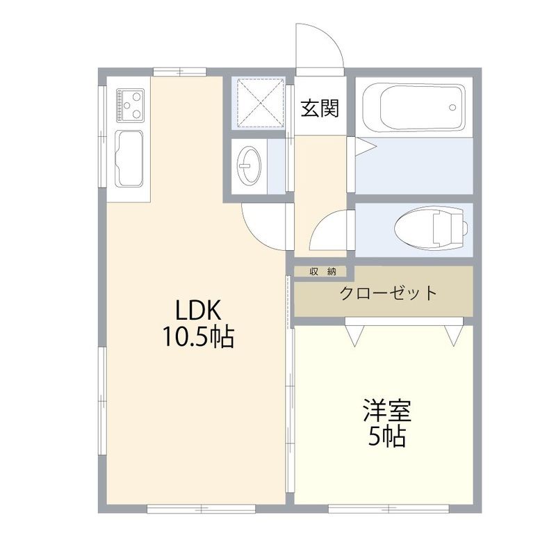長島ハイツ 102号室 間取り