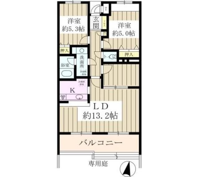 Ｓｕｎ　Ｆｉｅｌｄ与野 102号室 間取り