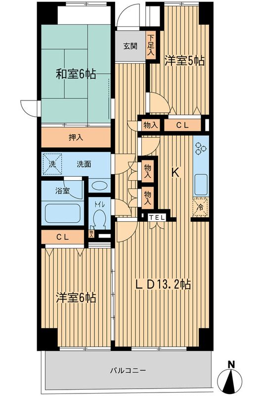 プロスペクト浦和常盤 202号室 間取り