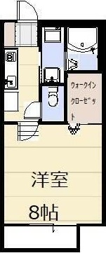 フローラ櫛引　Ａ棟 201号室 間取り