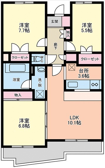 アステリ与野本町弐番館 503号室 間取り
