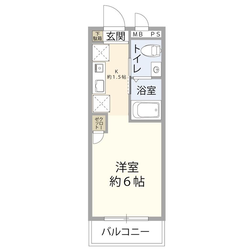 ウッドハウス西大宮 105号室 間取り