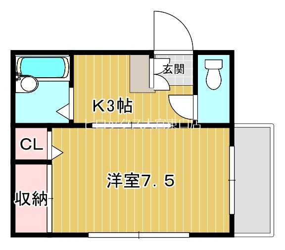 サンシャイン角田Ⅱ 101号室 間取り
