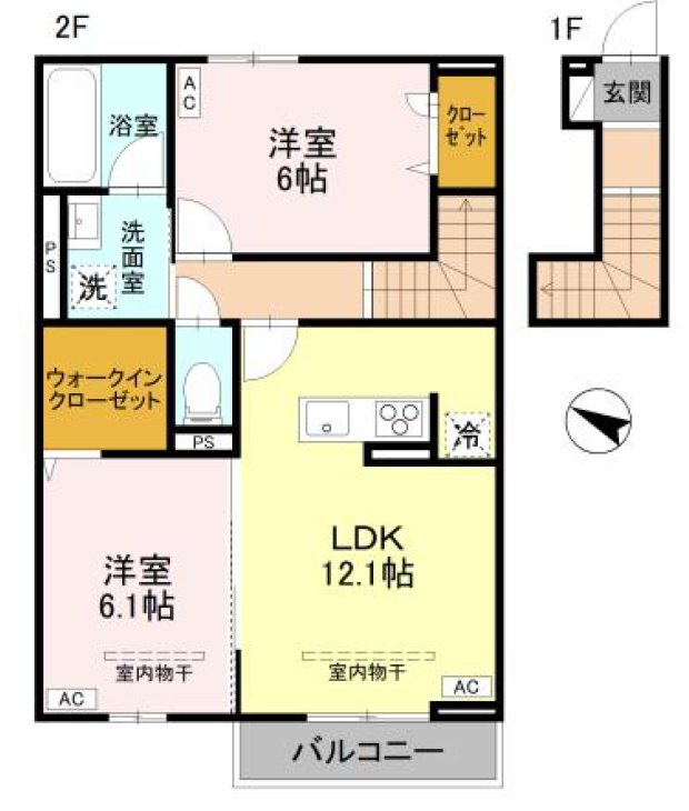 ハイムフリーデ　A 201号室 間取り