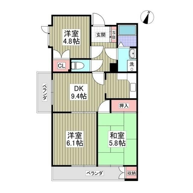 メゾンタジマ 101号室 間取り