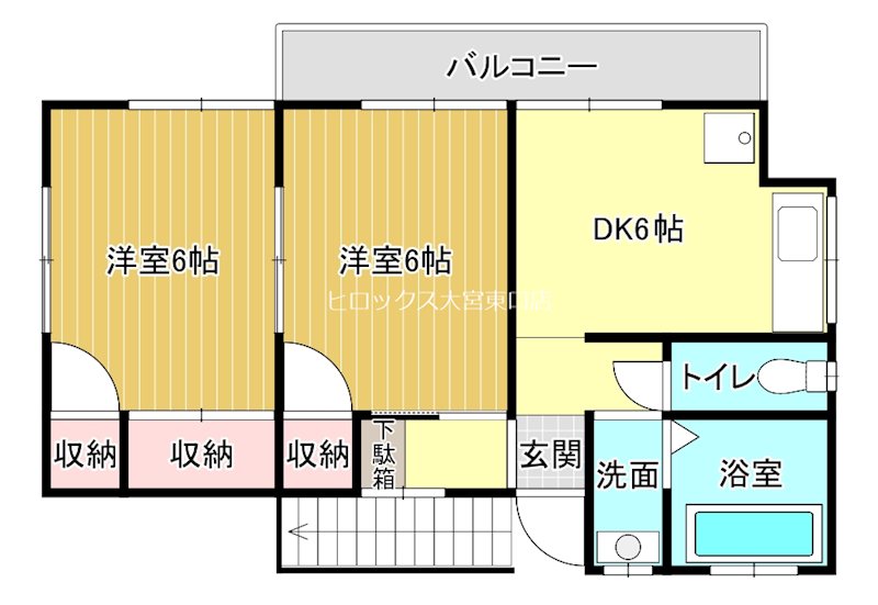 徳光アパート 201号室 間取り