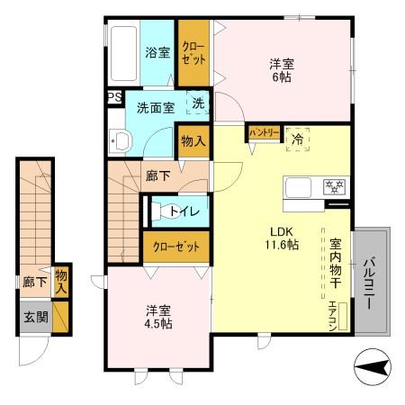 Comfort 201号室 間取り