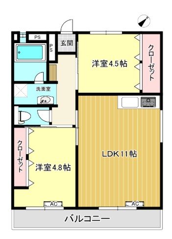 横溝ビル 301号室 間取り