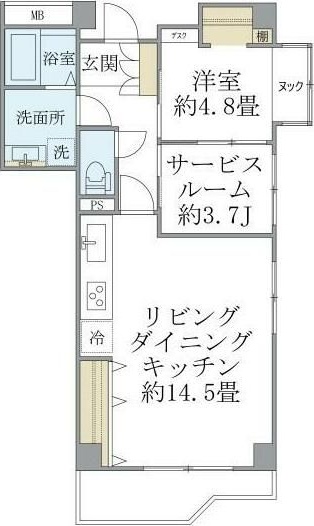ＩＳＭ常盤 401号室 間取り