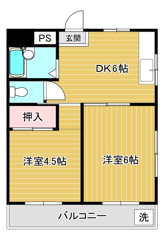 マルモハイツ 302号室 間取り