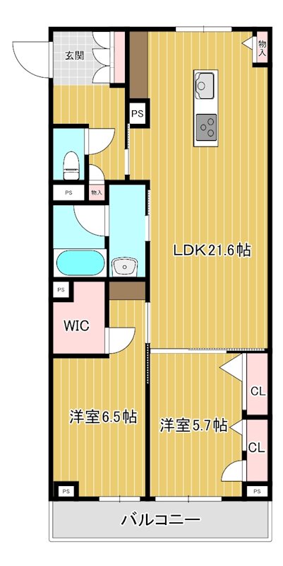 サンヴァリエ三橋 301号室 間取り