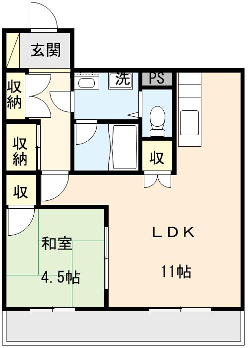 伊田グループビル・Ⅲ 501号室 間取り
