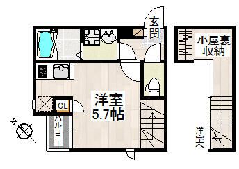 ＣＢ大和田スリージェ 201号室 間取り
