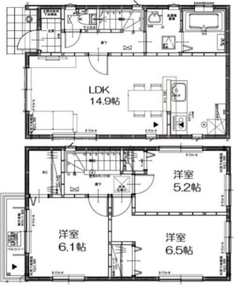 グランソフィア三橋５丁目　Ｂ 間取り