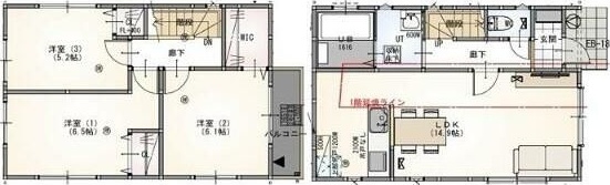 グランソフィア中央区円阿弥　Ｃ 間取り
