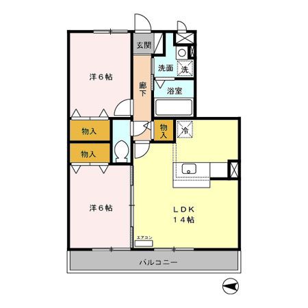 ヴィヴィレ フルール 302号室 間取り
