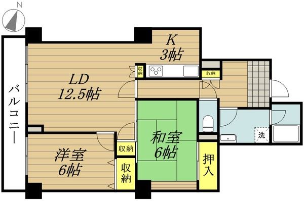 ノースピア上落合 5-603号室 間取り