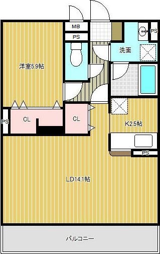 パミール大成 301号室 間取り