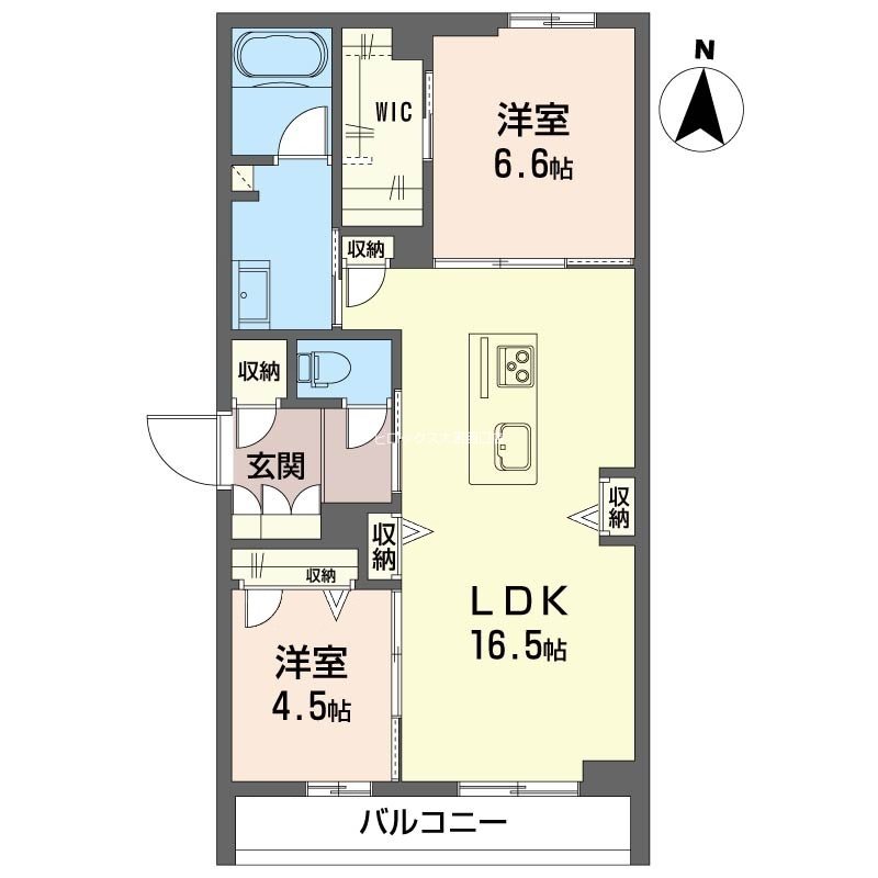 プリムローズ 302号室 間取り