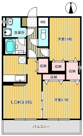 パミール大成 103号室 間取り