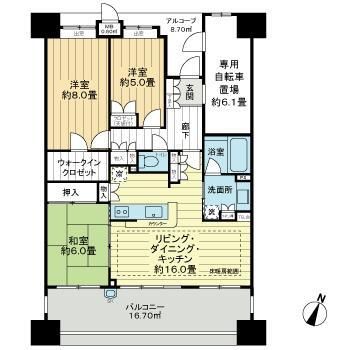 コンフォールスクエアさいたま新都心 1107号室 間取り