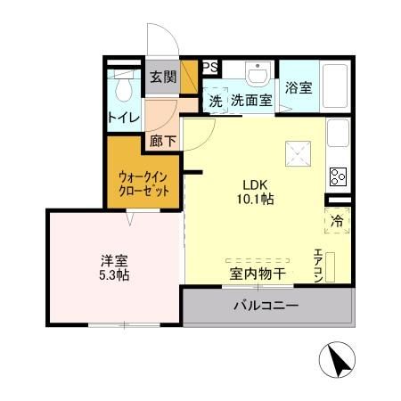 ラウレア 102号室 間取り