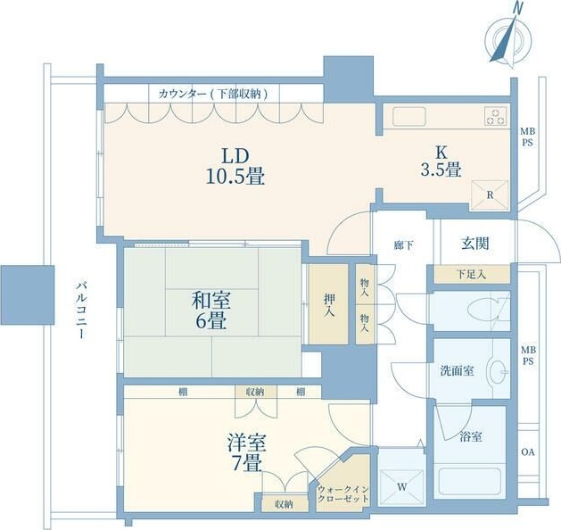 Ｓ４－Ｔｏｗｅｒ 2403号室 間取り