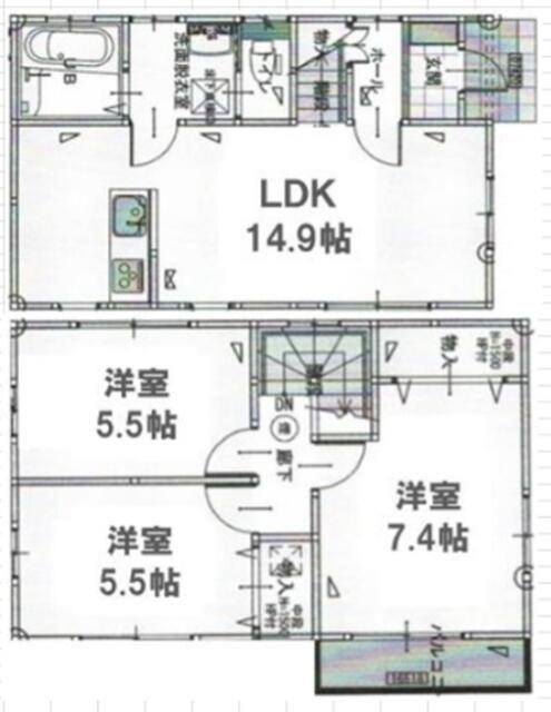 グランソフィア与野本町　１ 間取り