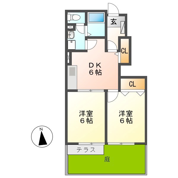シャン．フォンテーヌ 間取り