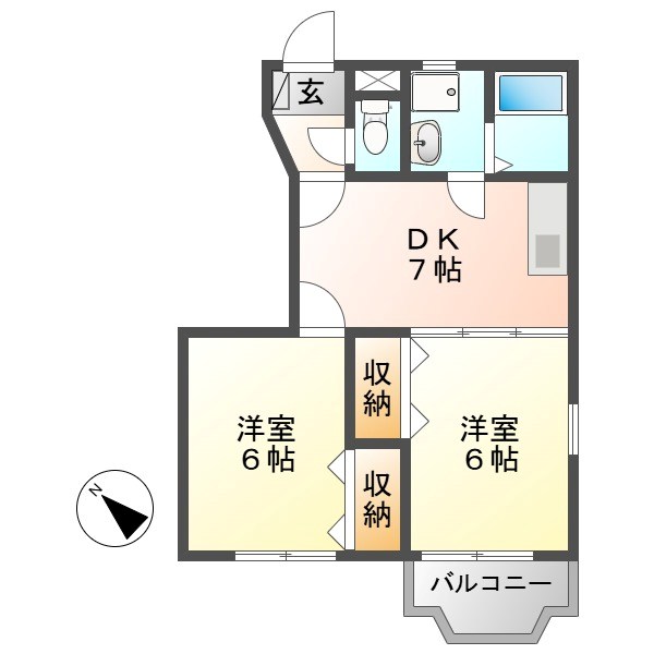メゾンマルベリーＢ棟 間取り