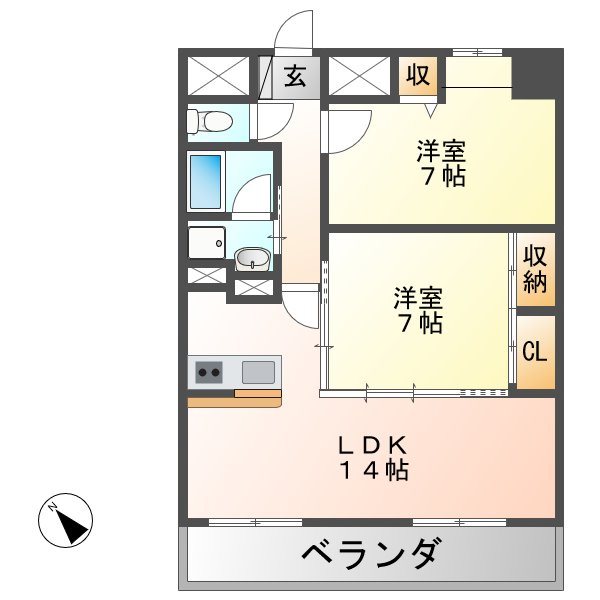 スカイヒルズマンション 間取り