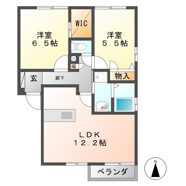 フォーレスフラッツ B 間取り