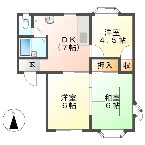 レジデンスITO　A 間取り