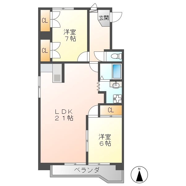 赤塚ハイツ 間取り
